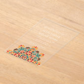 Rising Boho Indian Fusion Floral Mandala Wedding Acryl Uitnodigingen (Laagn)