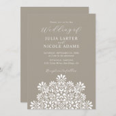 Rising Boho Indian Fusion Floral Mandala Wedding Kaart (Voorkant / Achterkant)