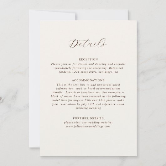 Rising Boho Indian Fusion Floral Mandala Wedding Kaart (Achterkant)