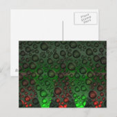 Rising Bubbles Groen/Rood Briefkaart (Voorkant / Achterkant)