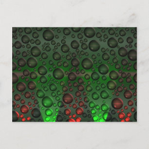 Rising Bubbles Groen/Rood Briefkaart