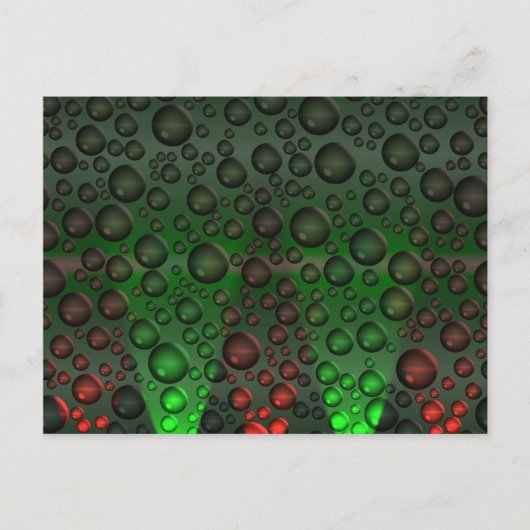Rising Bubbles Groen/Rood Briefkaart (Voorkant)