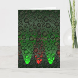 Rising Bubbles Groene/Rode Groeten Kaart