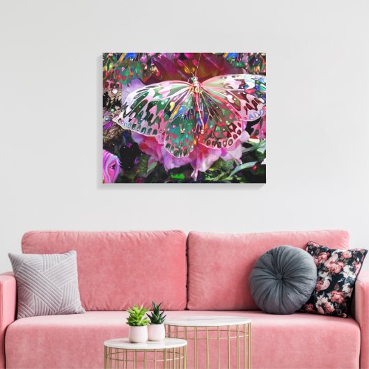 Rising Dawn Butterfly Canvas (Insitu (Woonkamer))