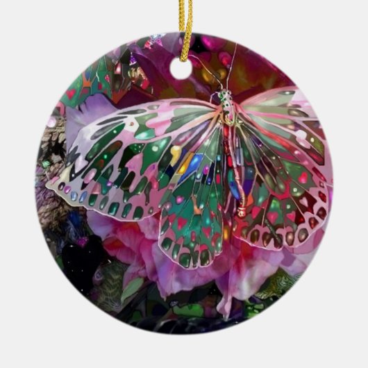 Rising Dawn Butterfly Keramisch Ornament (Voorkant)