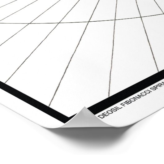 Rising Deosil Fibonacci Spiral Coloring Poster (Hoek)