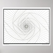 Rising Deosil Fibonacci Spiral Coloring Poster (Voorkant)