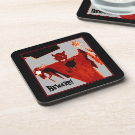 "Rising Devil" Cork Onderzetter set