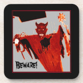 "Rising Devil" Cork Onderzetter set (Voorkant)