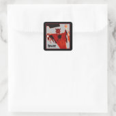 "Rising Devil" Square Stickers (Tas)