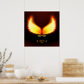 Rising Fire - Phoenix Wings Poster (Keuken)
