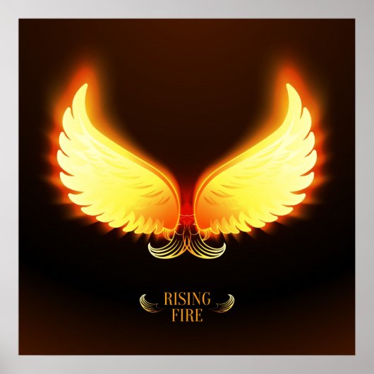 Rising Fire - Phoenix Wings Poster (Voorkant)