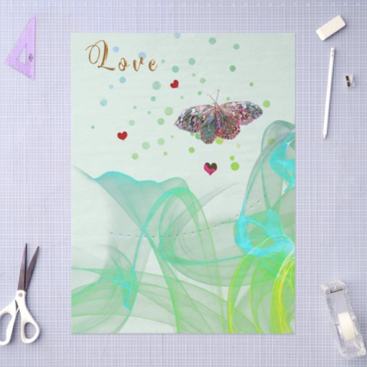 Rising Love Butterfly Tissue Paper Tissuepapier (Craft)