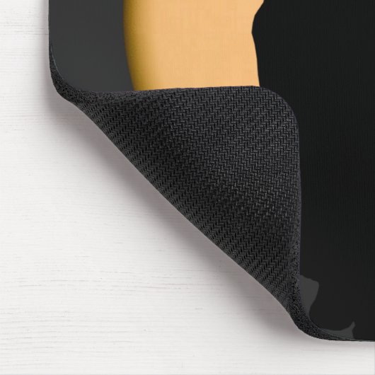 Rising Moon Cat Silhouette Mousepad Muismat (Hoek)