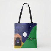 Rising Moon en Mountain in Vermont Tote Bag (Voorkant)