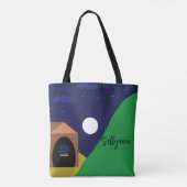 Rising Moon en Mountain in Vermont Tote Bag (Achterkant)