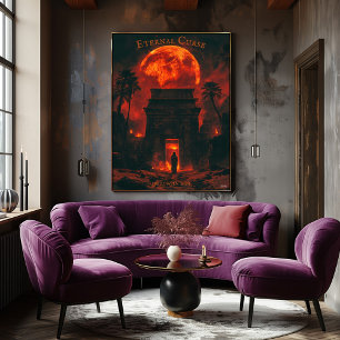 Rising Mummy Halloween - Oude Graf & Bloed Maan Poster