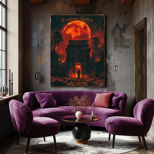 Rising Mummy Halloween - Oude Graf & Bloed Maan Poster