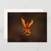 Rising Phoenix Bird Briefkaart (Voorkant / Achterkant)