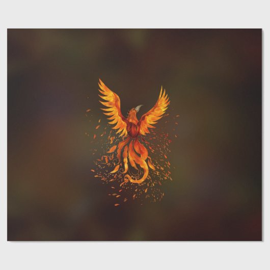 Rising Phoenix Bird Cadeaupapier (Vlak)