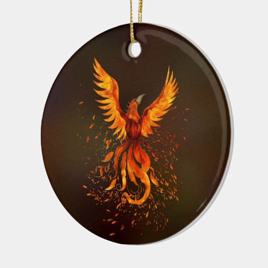 Rising Phoenix Bird Keramisch Ornament (Links)