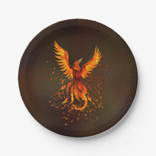 Rising Phoenix Bird Papieren Bordje
