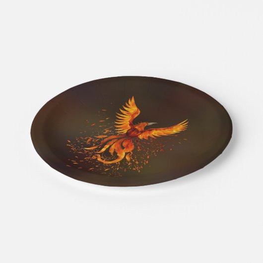 Rising Phoenix Bird Papieren Bordje (Gekanteld)