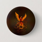 Rising Phoenix Bird Ronde Button 5,7 Cm (Voorkant)