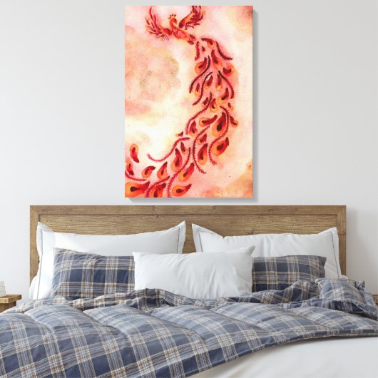 Rising Phoenix Canvas Afdruk (Insitu (Slaapkamer))