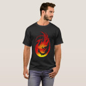 Rising Phoenix Fire Fenix Inspirerend Fantasy Re T-shirt (Voorkant volledig)