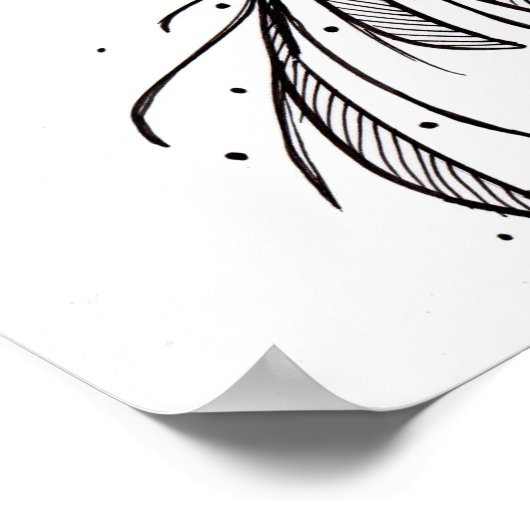 Rising Phoenix Lineart Poster (Hoek)