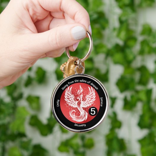 Rising Phoenix - Mijlpaal in herstel Gift Sleutelhanger (Hand)