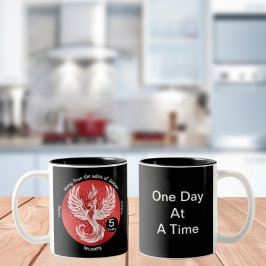 Rising Phoenix - Mijlpaal in herstel Gift Tweekleurige Koffiemok