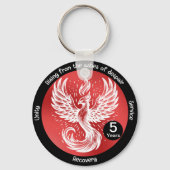 Rising Phoenix - Mijlpaal in herstelgeschenk Sleutelhanger (Voorkant)