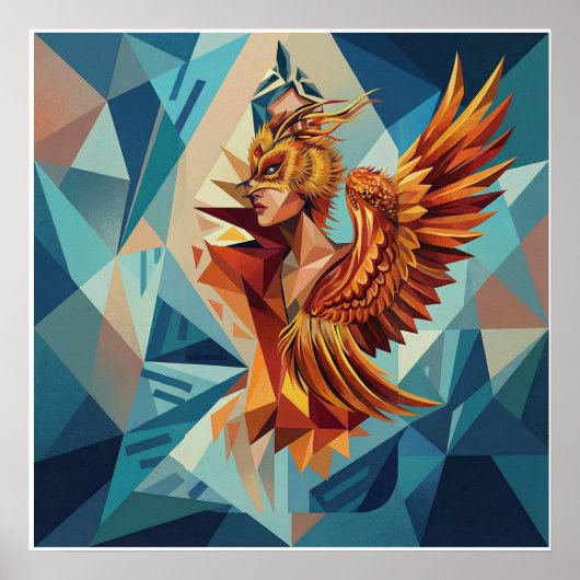 Rising Phoenix – Modern Kunst Poster (Voorkant)