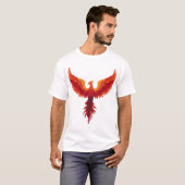 "Rising Phoenix" Mythische Vogel Grafische T-shirt (Voorkant volledig)