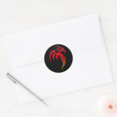 Rising Phoenix Tribal Symbool Ronde Sticker (Envelop)