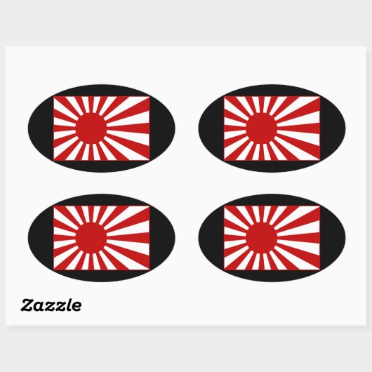 Rising Sun2 Ovale Sticker (Vel)