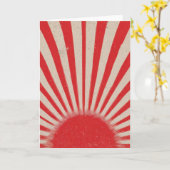 Rising Sun Background – Retro Vintage Rays Kaart (Gele Bloem)