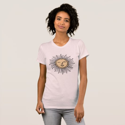 Rising Sun Boho Minimaal T-shirt (Voorkant volledig)