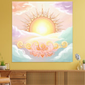 Rising Sun Canvas Afdruk (Insitu (Woonkamer))