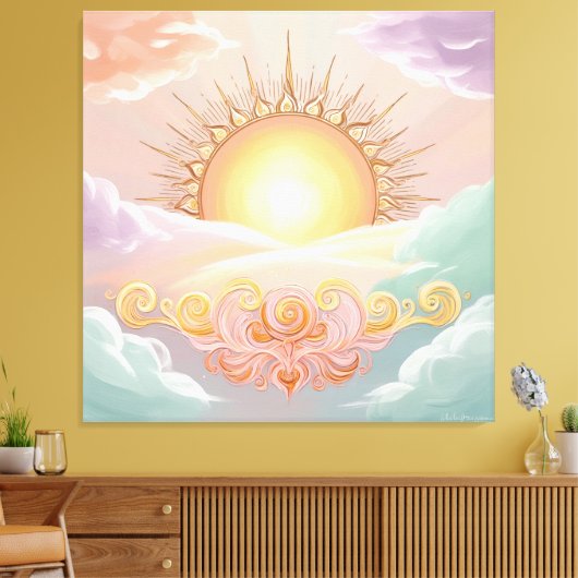 Rising Sun Canvas Afdruk (Insitu (Woonkamer))