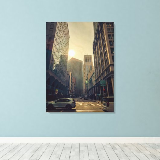 Rising Sun Canvas Afdruk (Insitu (Houten vloer))