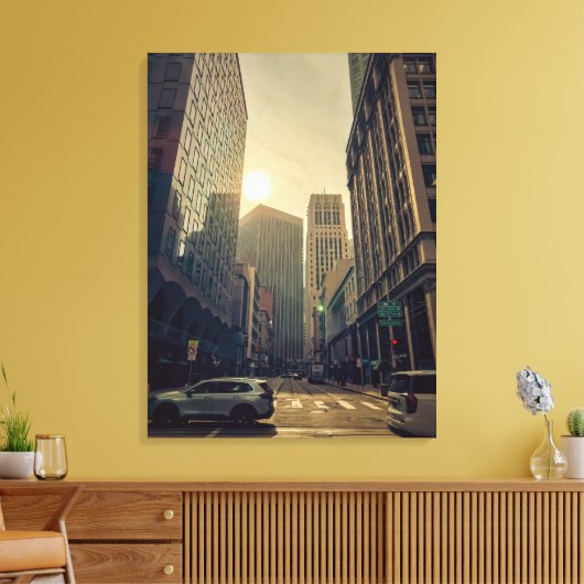 Rising Sun Canvas Afdruk (Insitu (Woonkamer))