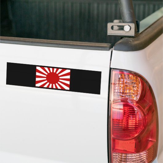 Rising Sun Flag 3 Bumpersticker (Op Truck)