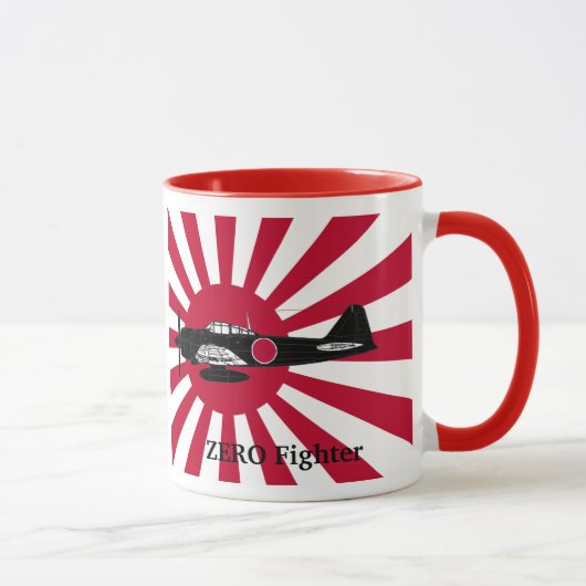 Rising sun flag and Zero Fighter Mok (Rechts)