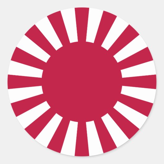 Rising Sun Flag Ronde Sticker (Voorkant)