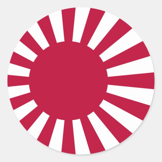 Rising Sun Flag Ronde Sticker (Voorkant)