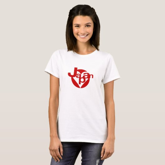 Rising Sun Japan & Heart T-shirt (Voorkant volledig)
