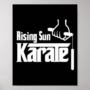 Rising Sun Karate Nunchuck Poster